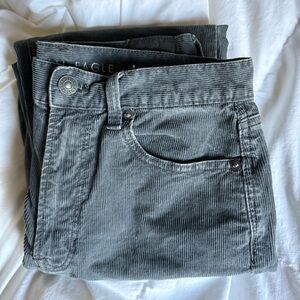 American Eagle Dark Gray Corduroy Pants woman’s 6